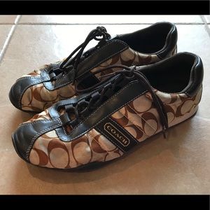 Coach leather tennis shoes
